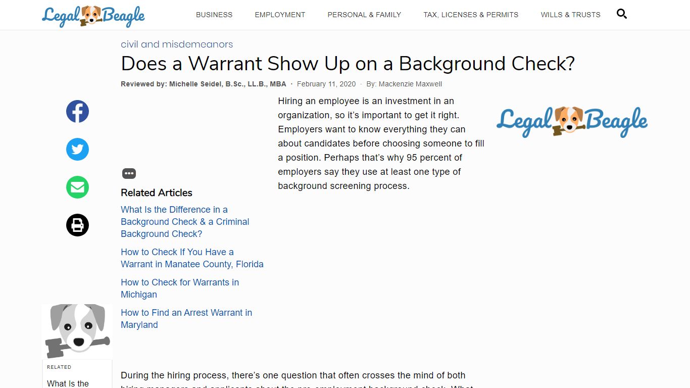 Does a Warrant Show Up on a Background Check? | Legal Beagle